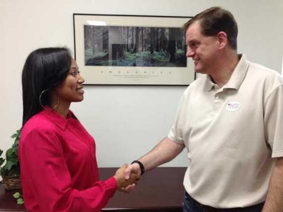 kevin griffin with enployee